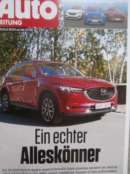 Auto Zeitung 24/2018 Mazda CX-5 Skyactiv-D 184 AWD vs. Sportage 2.0CRDI Eco-Dynamics+ vs. Grandland X 2.0 turbo D