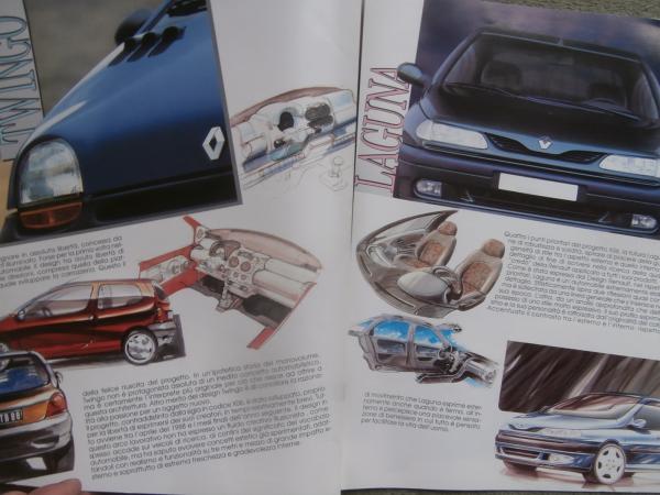 Renault E Il Design 1994 Twingo,Clio,Scenic,Laguna Safrane Italienischer Katalog