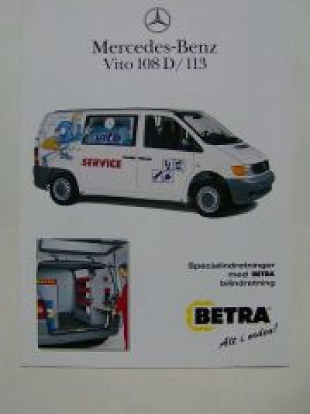 Mercedes Benz Vito 108D/113 BETRA Prospekt Dänemark NEU