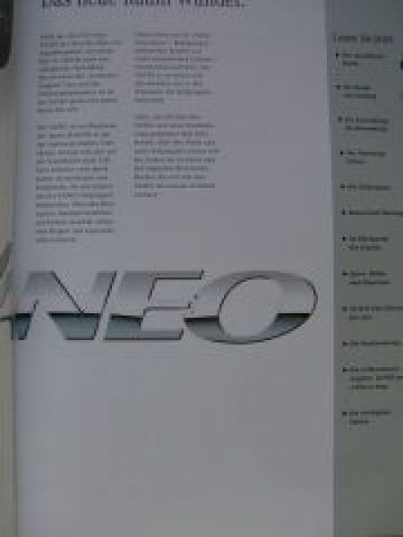 Mercedes Benz Vaneo Zielgruppen.Positionierung Prospekt 8/2001