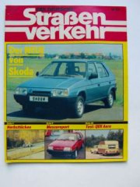 Der Deutsche Straßenverkehr 10/1987 Neue Skoda, QEK Aero