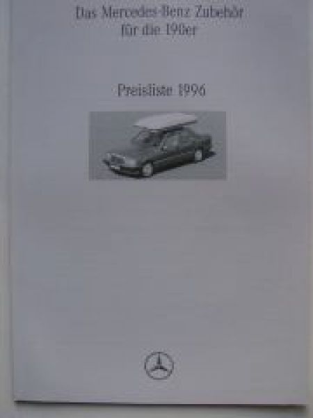 Mercedes Benz 190 W201 Zubehör Preisliste Januar 1996
