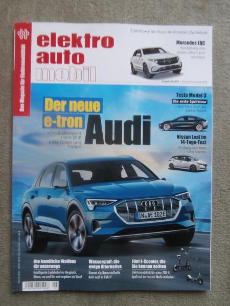 elektro auto mobil 5/2018 der neue Audi e-tron,Tesla Model 3,Nissan Leaf im 14-Tage Test,Rimac C_Two,EQC 400,