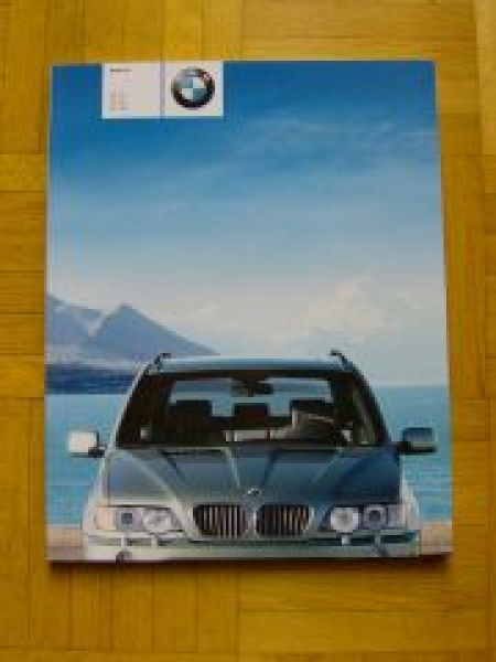BMW Prospekt X5 E53 3.0i 4.4i 4.6is 3.0d 2002 +Sportpaket