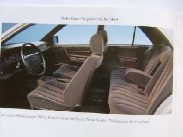 Mercedes Benz 190 W201 Prospekt  August 1988