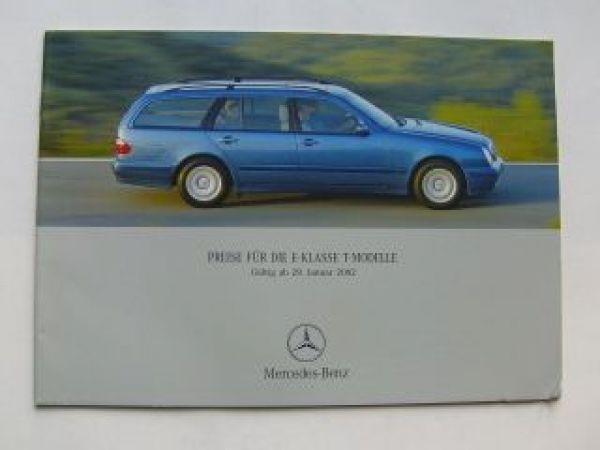 Mercedes Benz Preisliste E-Klasse T-Modelle W210 Januar 2002
