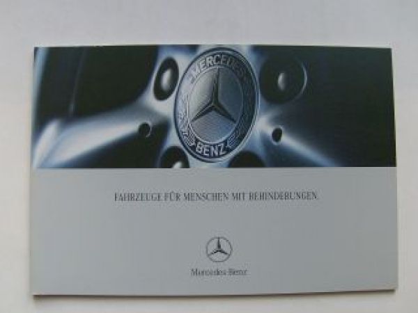 Mercedes Benz Fzg. für Menschen mit Behinderungen Prospekt