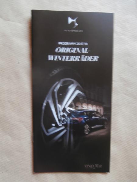 Citroen DS Automobiles Programm 2017/18 Original Winterräder DS3 +Performance DS4 DS5 Flyer