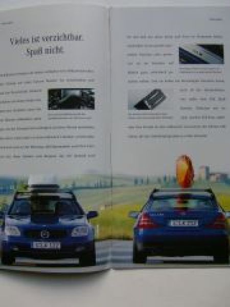 Mercedes Benz SLK R170 Zubehör Prospekt August 1996+Preise