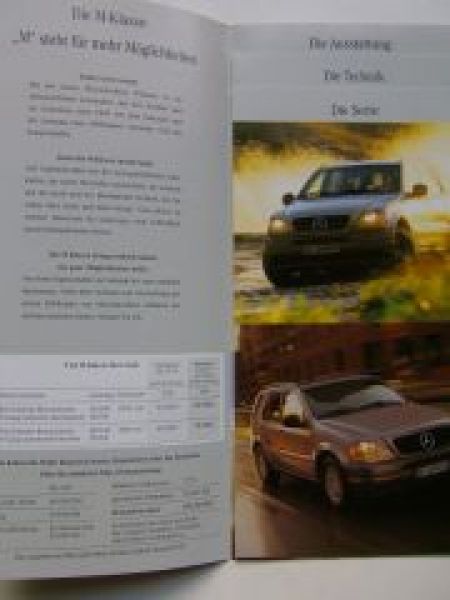 Mercedes Benz Preisliste M-Klasse BR163 September 1997