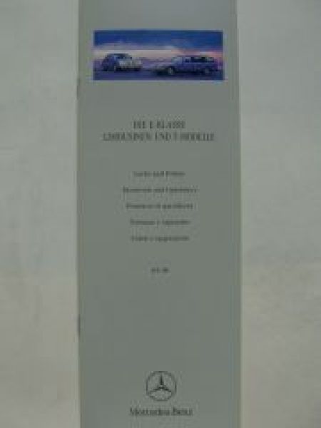 Mercedes Benz E-Klasse W210 Lacke & Polster September 1998