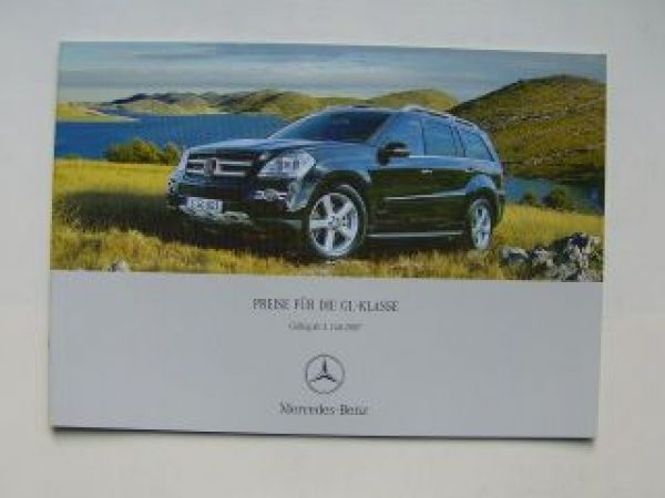 Mercedes Benz Preisliste GL-Klasse Januar 2007