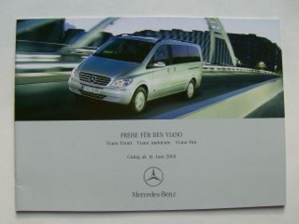 Mercedes Benz Preisliste Viano November 2006 NEU