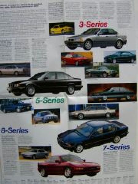 BMW 1995 USA Prospekt E36 E34 E38 E31 M3 Poster