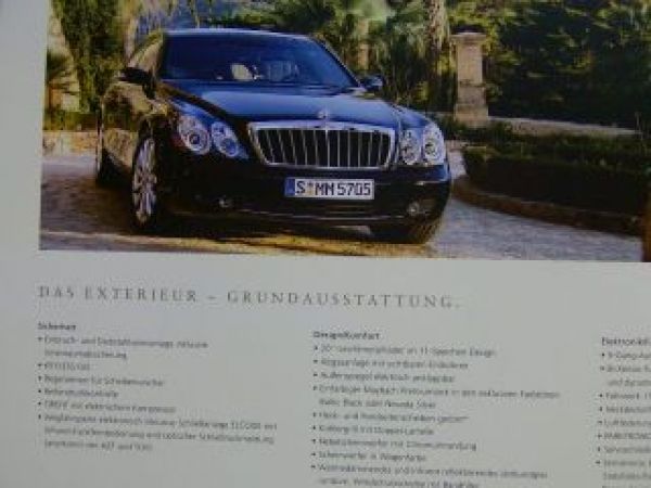 Maybach 57S Prospektmappe Juli 2005 +Preisliste