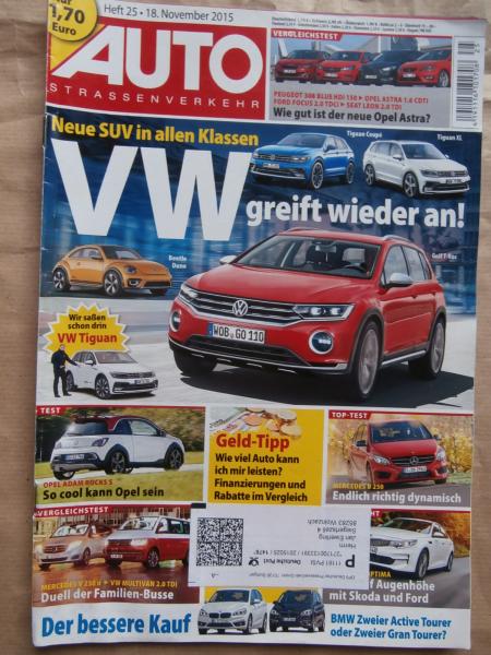 Auto Strassenverkehr 25/2015 Peugeot 308 BlueHDI 150 vs. Astra 1.6CDTi vs. Focus 2.0TDCi vs. Leon 2.0tDI,Opel Adam Rocks S