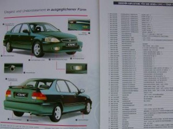 Honda Civic 4-Türer Originalzubehör Prospekt Januar 1999