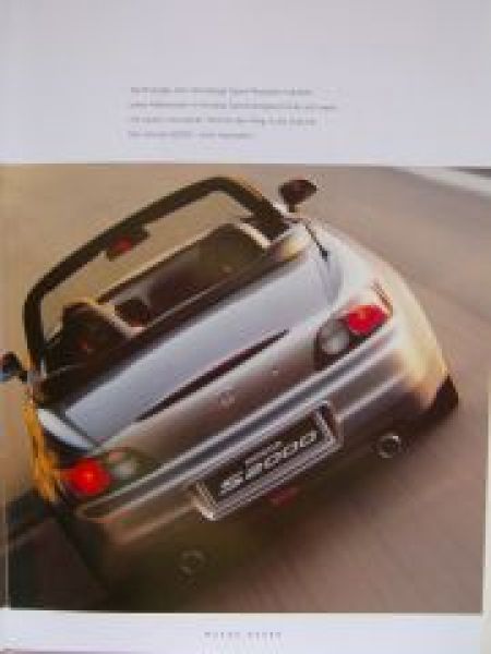 Honda S2000 Prospekt November 1999 NEU