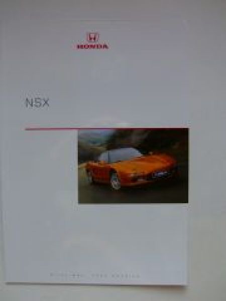 Honda NSX Prospekt UK Englisch Rechtslenker Januar 1999