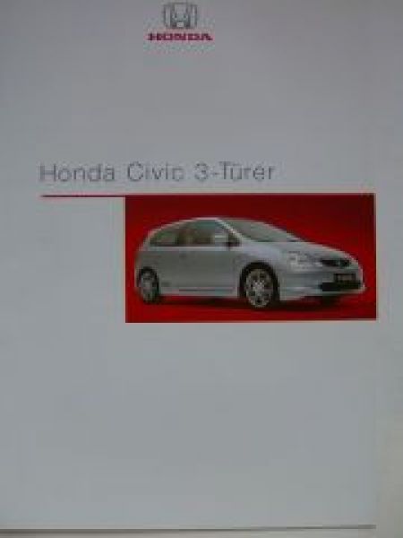 Honda Civic 3-Türer April 2001 Prospekt NEU