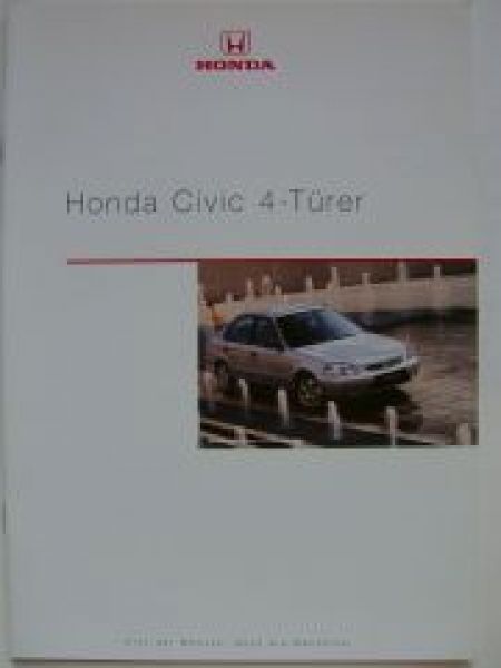 Honda Civic 4-Türer Prospekt November 1999 NEU