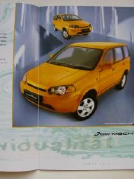 Honda HR-V Prospekt Februar 2001 NEU