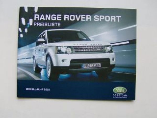 Range Rover Sport September 2009 Prospekt NEU