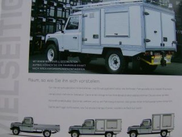 Land Rover Defender Nutzfahrzeuge Prospekt NEU