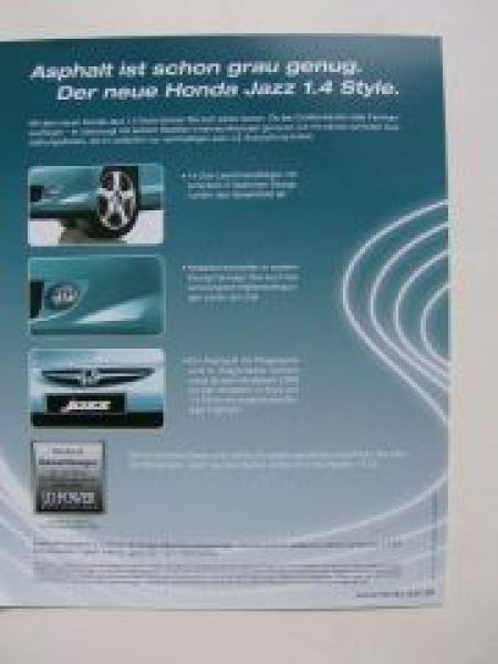 Honda Jazz 1.4 Style Prospektblatt September 2007
