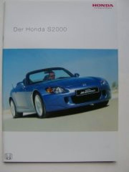 Honda S2000 Prospekt Dezember 2003 NEU