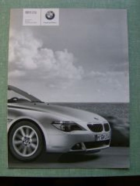 BMW Preisliste 6er Cabrio E64 6er Coupe E63 2005
