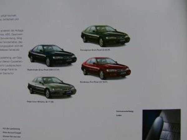 Honda Accord Coupe Großformat Prospekt März 1996