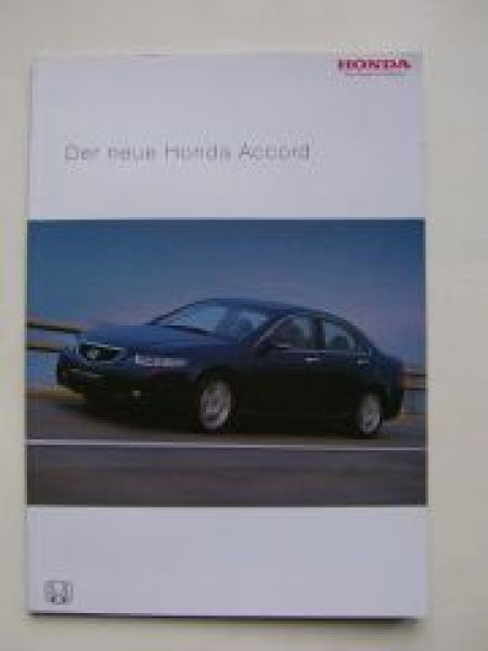 Honda Accord Limousine Prospekt Januar 2003 NEU +Preise