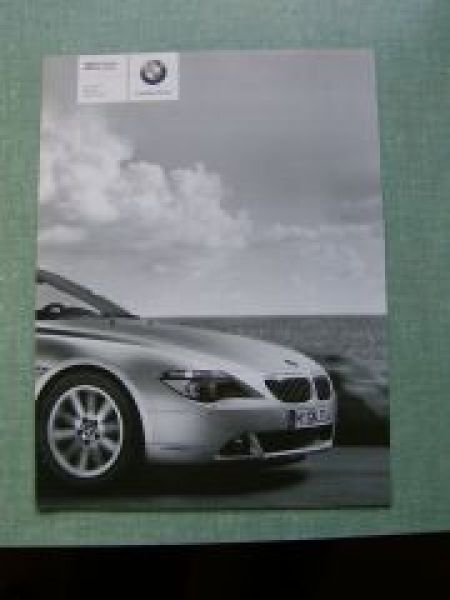 BMW Preisliste 6er Cabrio E64 Coupe E63 2006