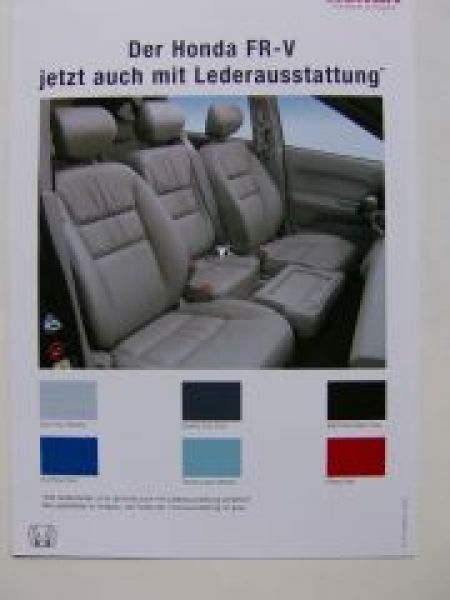 Honda FR-V Lederausstattung Prospekt April 2005
