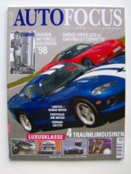 Auto Focus 1/1998 Dodge Viper GTS./.Corvette, F250GTO, Pirelli