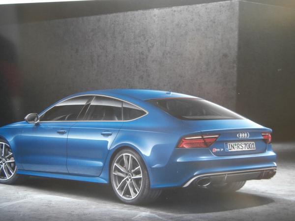 Audi RS7 Typ 4G Prospekt Buch September 2016 NEU