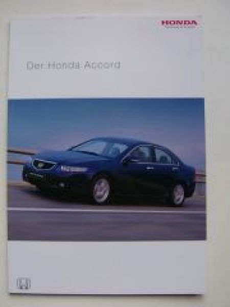 Honda Accord Limousine Prospekt Dezember 2002 NEU