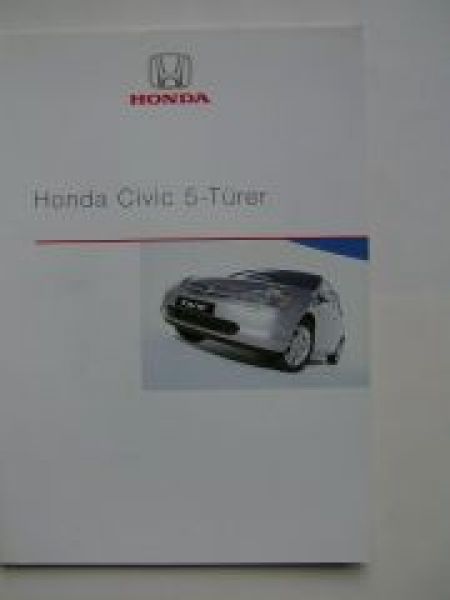 Honda Civic 5-Türer Prospekt Februar 2001 NEU