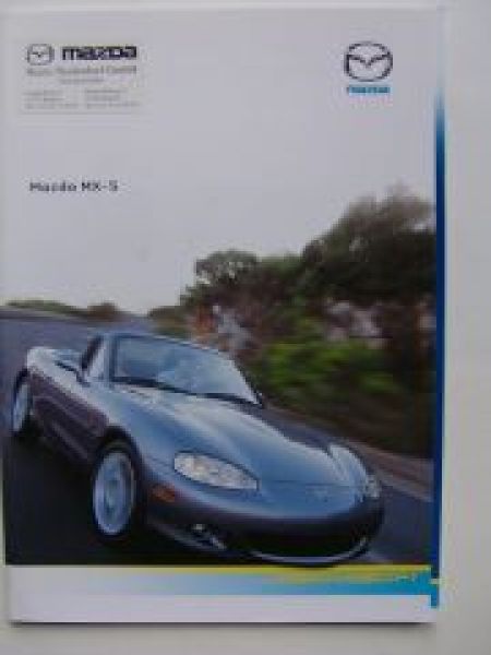 Mazda MX-5 Prospekt Dezember 2004 +Preisliste