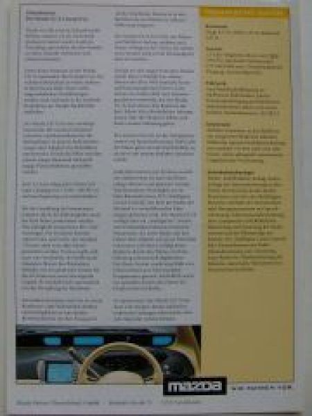 Mazda CU-X Prospektblatt NEU