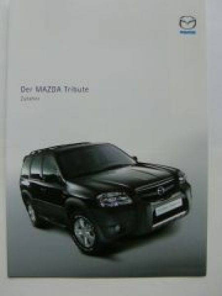 Mazda Tribute Zubehör Prospekt April 2001 NEU