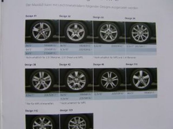 Mazda Leichtmetallfelgen Prospekt Juli 2008 NEU