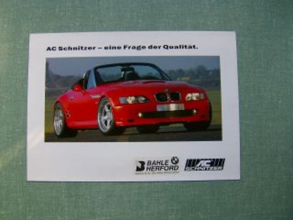 AC Schnitzer Info A4 Prospekt Z3 Roadster E36/7
