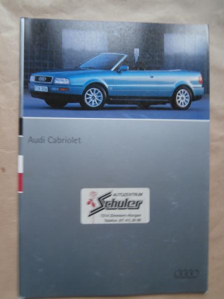 Audi Cabriolet Typ 89 2.0E 2.6E 2.8E Juli 1994