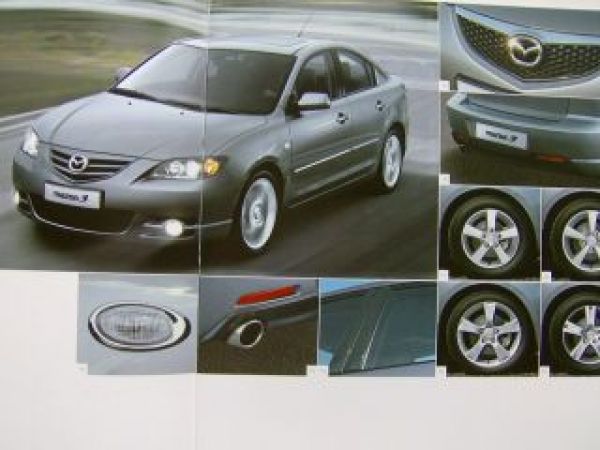 Mazda 3 Zubehör Prospekt Februar 2004 NEU BK