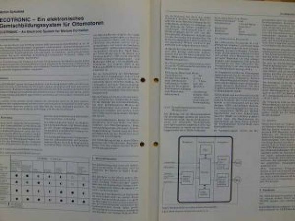 MTZ Ecotronic Sonderdruck 2 B-E Pierburg Vergaser 2/1984
