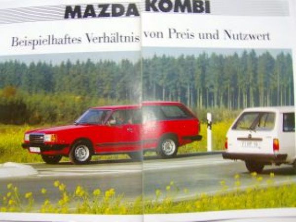 Mazda Kombi 323 929 Prospekt Poster April 1983 Rarität