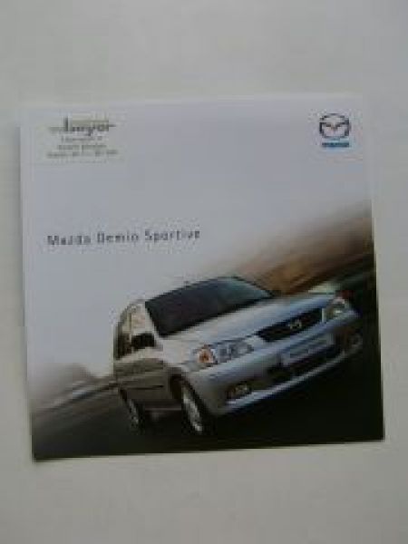 Mazda Demio Sportive Prospekt April 2001 NEU