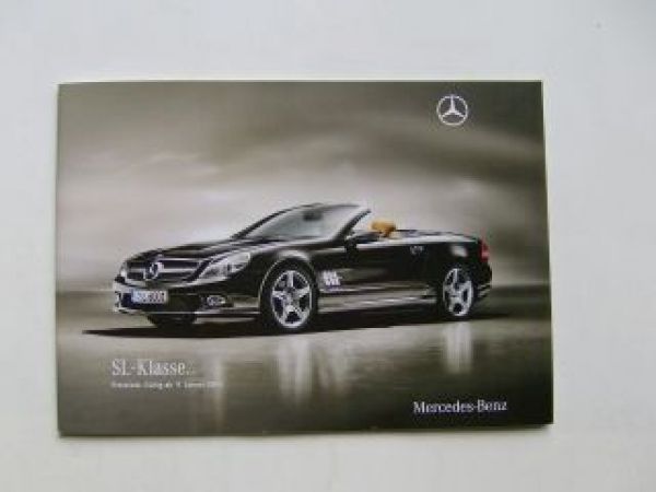 Mercedes Benz Preisliste SL-Klasse BR230 Januar 2010